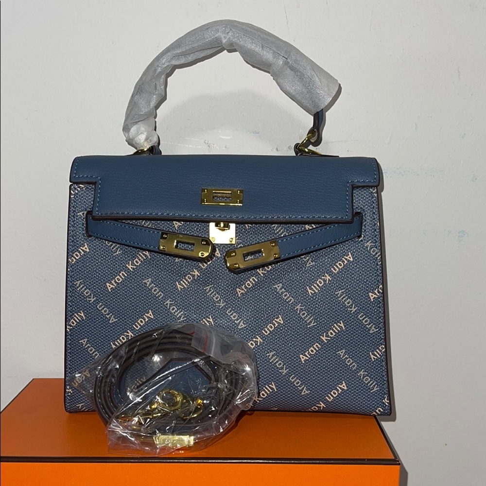 Blue Top Handle handbag